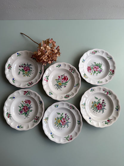 Assiettes creuses de Lunéville - lot de 6