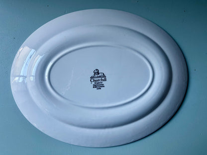 Plat de service anglais motifs bleus « Churchill »