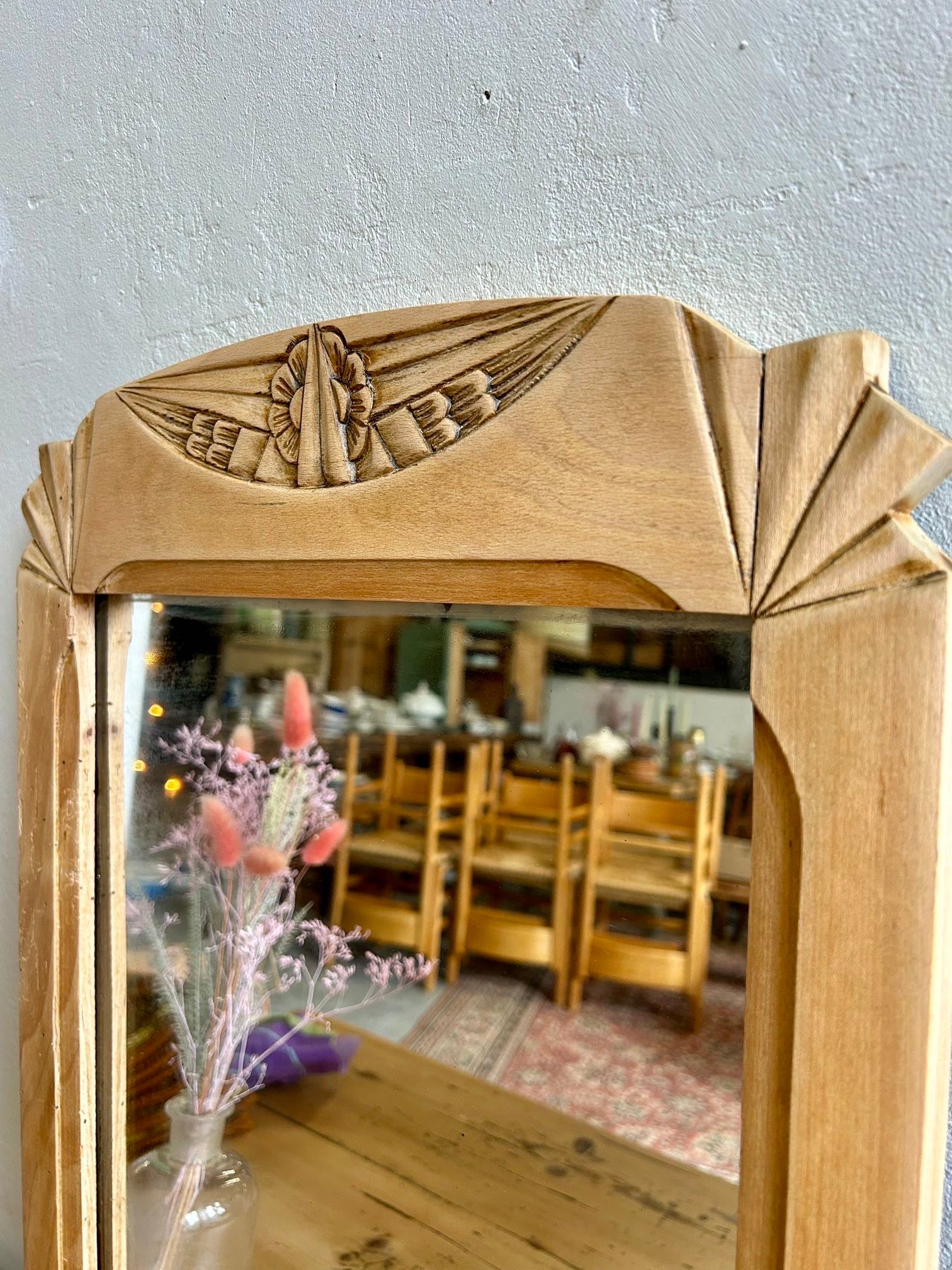 Miroir Art Deco à poser - Patine