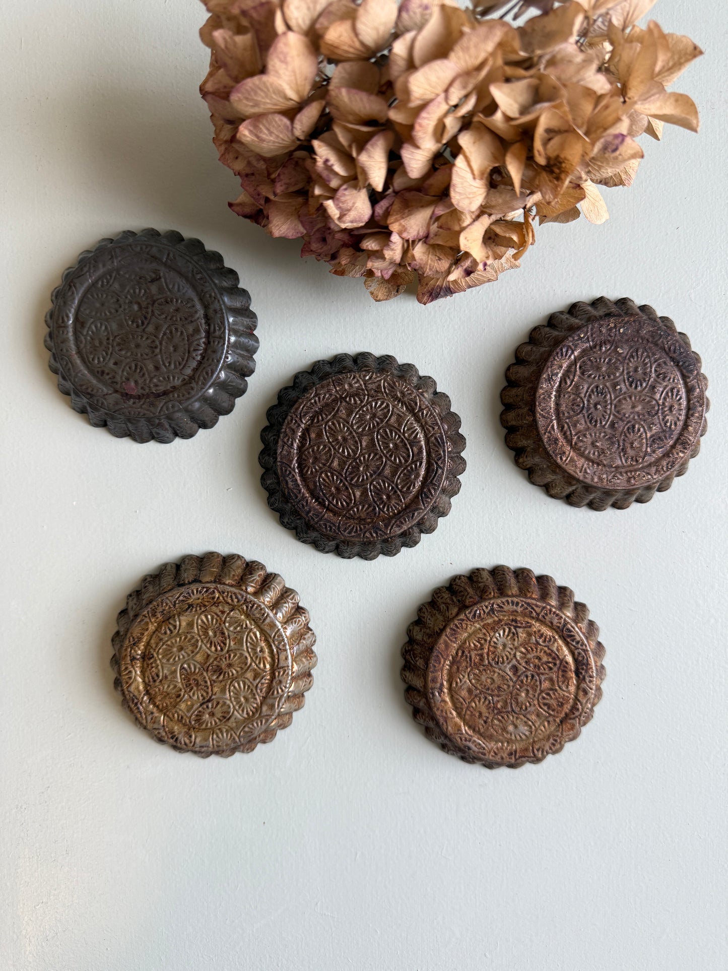 Moules à mini-tartes vintage - lot de 5