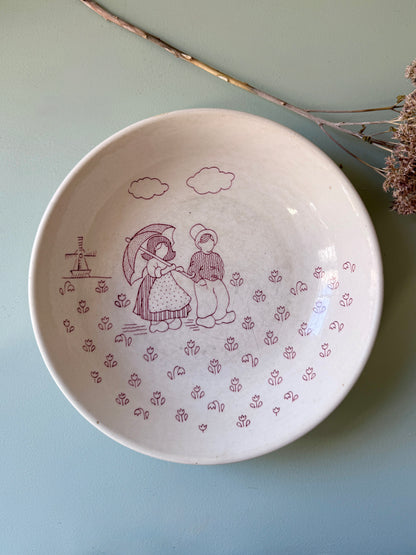 Assiette creuse paysage graphique