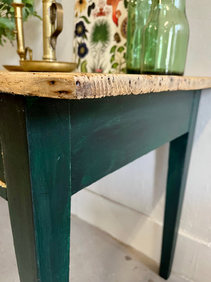 Table de ferme ancienne patinée vert   Patine