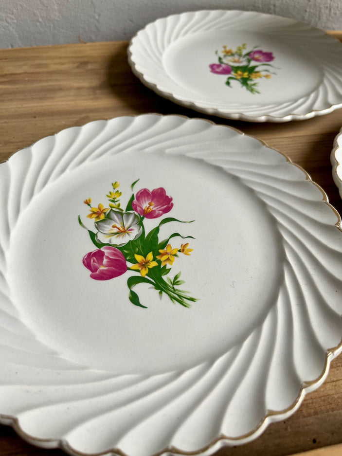 3 assiettes à dessert Luneville