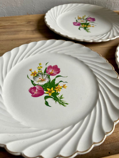 3 assiettes à dessert Luneville