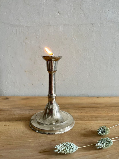 Bougeoir en étain petit modèle