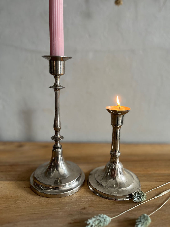 Bougeoir en étain grand modèle