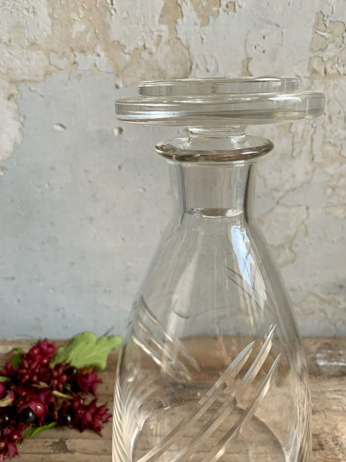 Carafe en verre avec bouchon