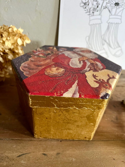 Boîte vintage pere Noël