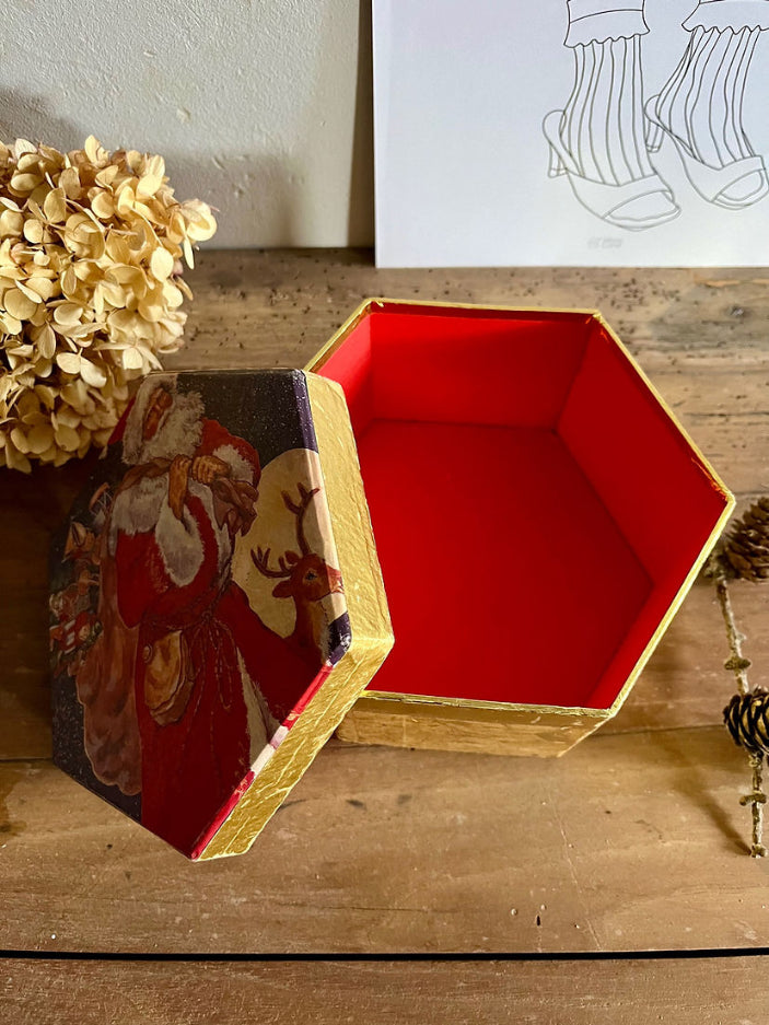 Boîte vintage pere Noël