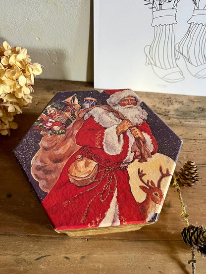 Boîte vintage pere Noël