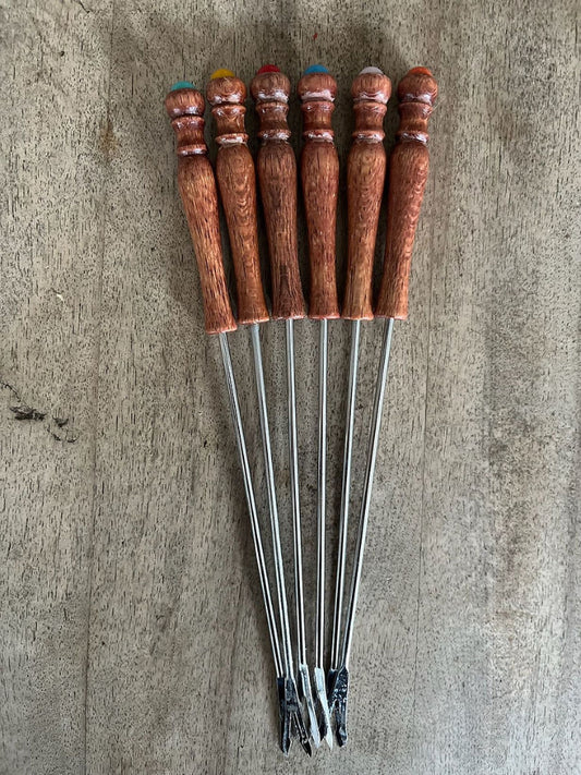 6 piques à fondue