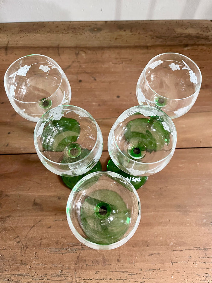 Lot de 5 verres à vin blanc