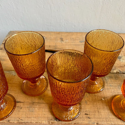 Lot de 6 verres ambrés