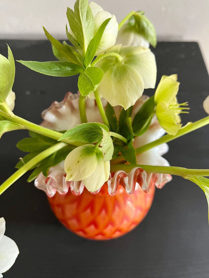 Vase en verre orange