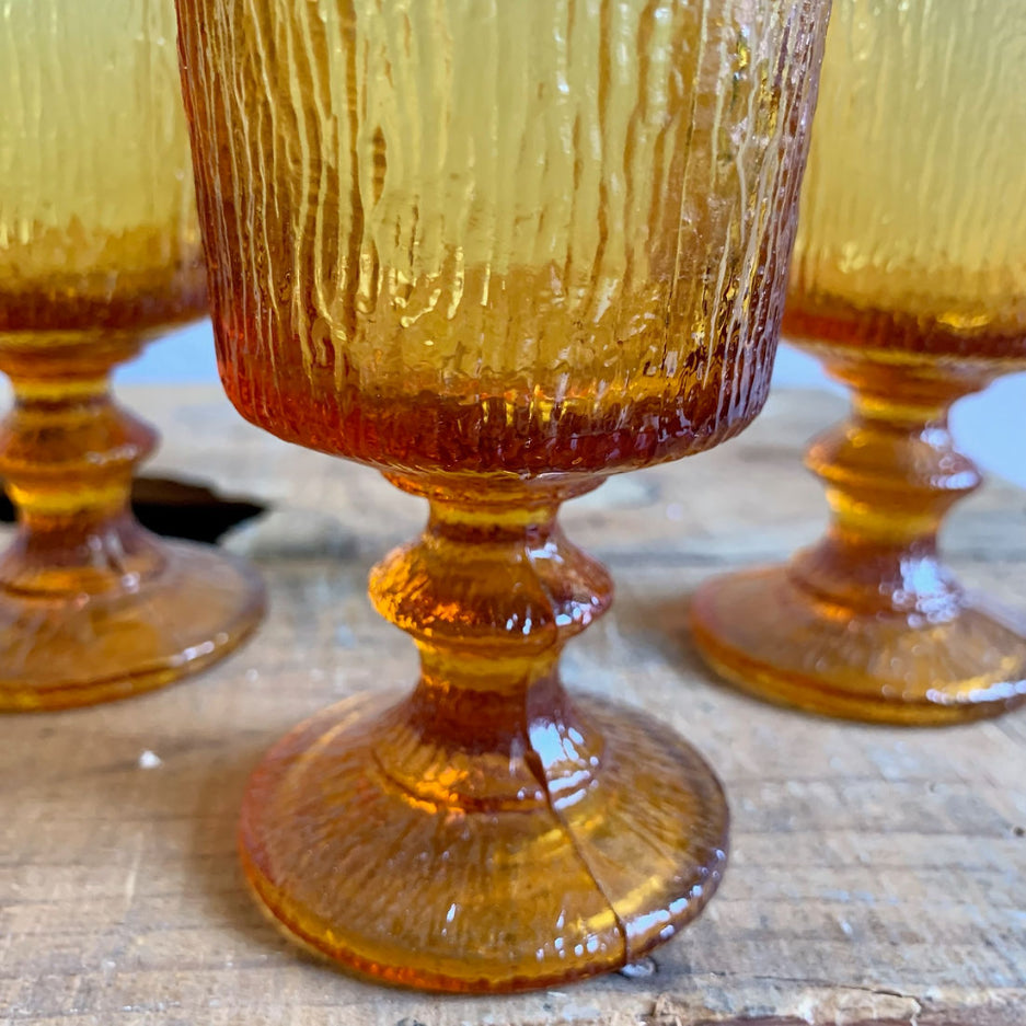 Lot de 6 verres ambrés