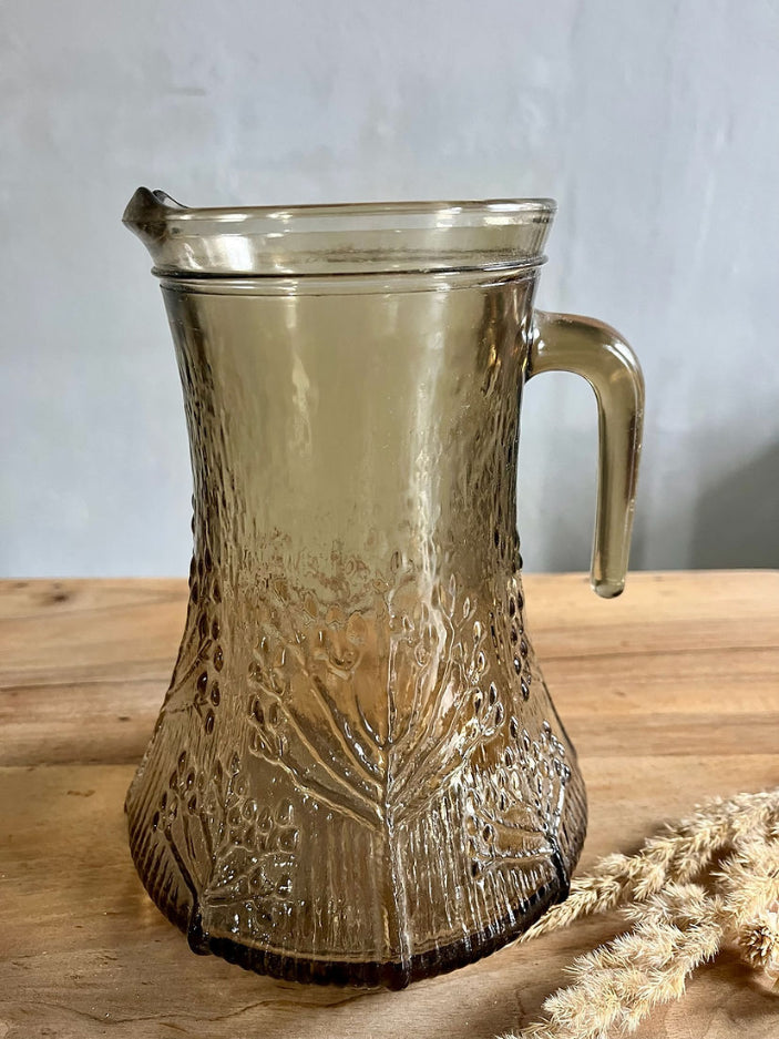 Carafe / pichet en verre fumé 2