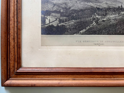 Gravure sous carde « vue générale de Guebwiller »   Patine
