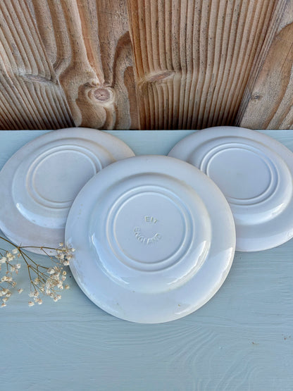 Assiettes à dessert décor rouge style anglais - lot de 3