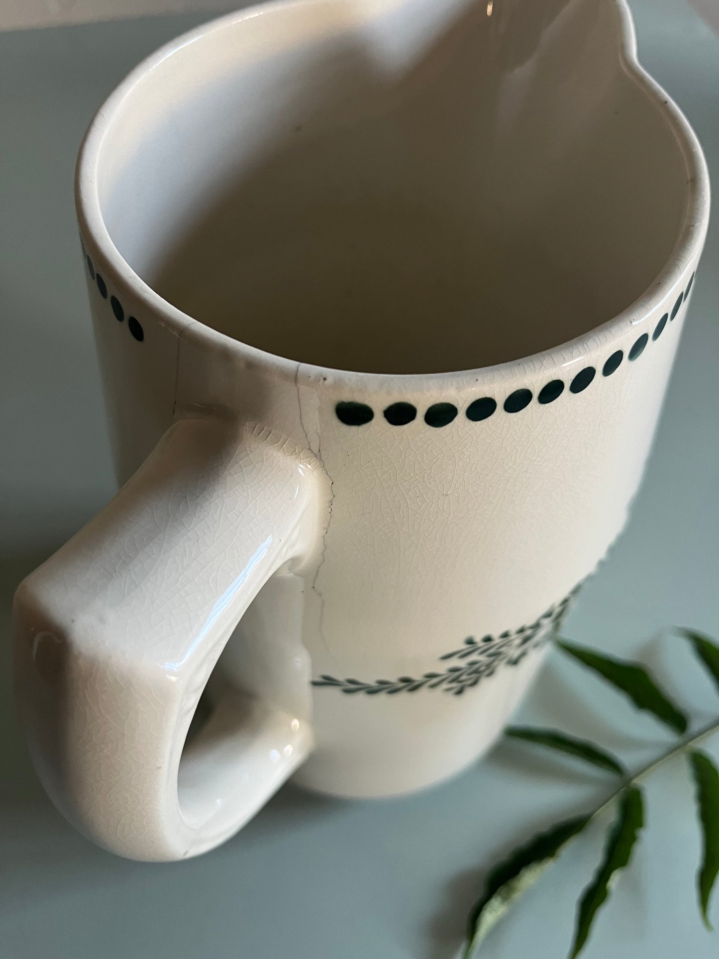 Ensemble de toilette ancien Badonviller – broc et cuvette  Vaisselle Patine