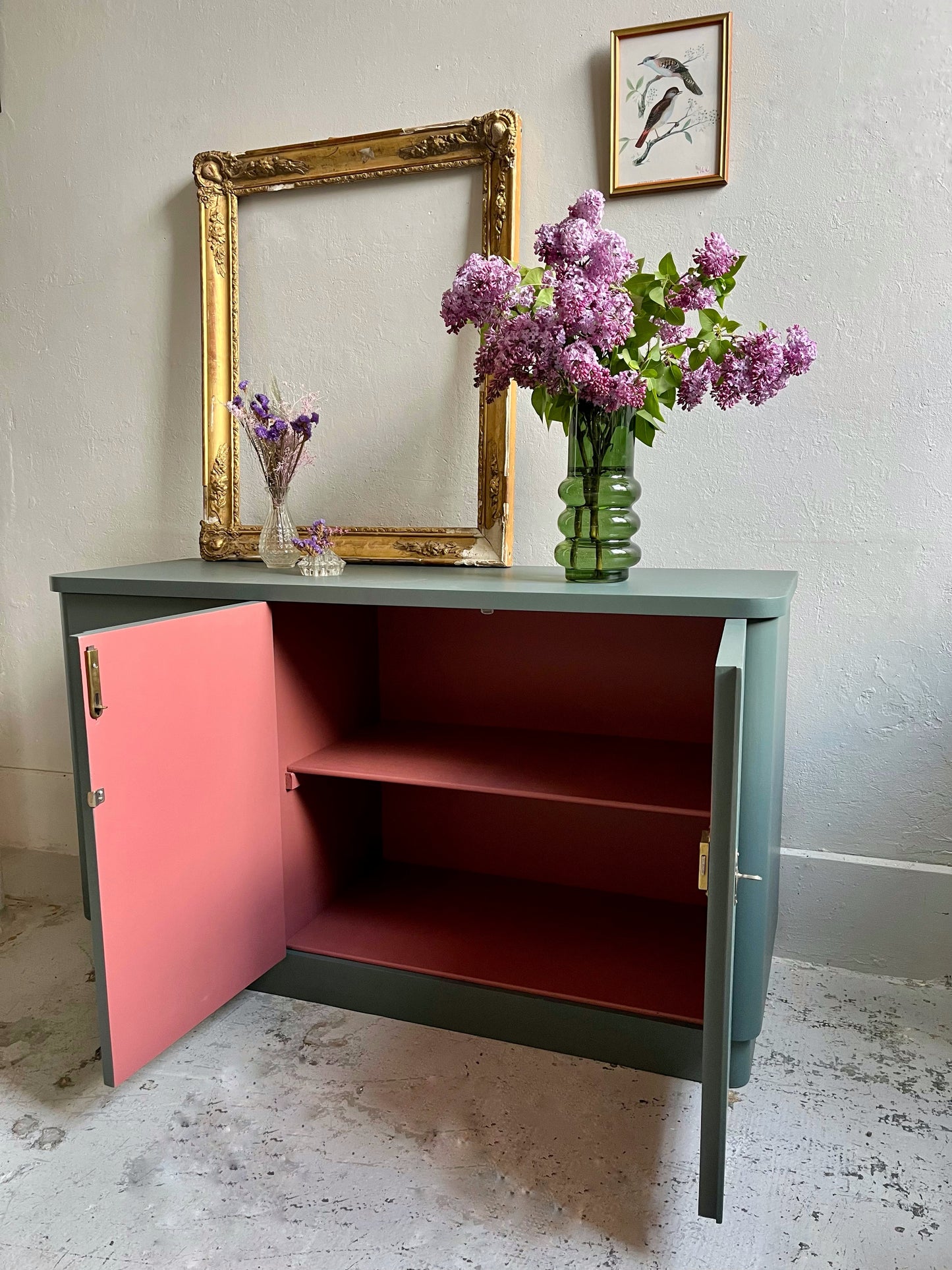 Buffet art déco gris bleu