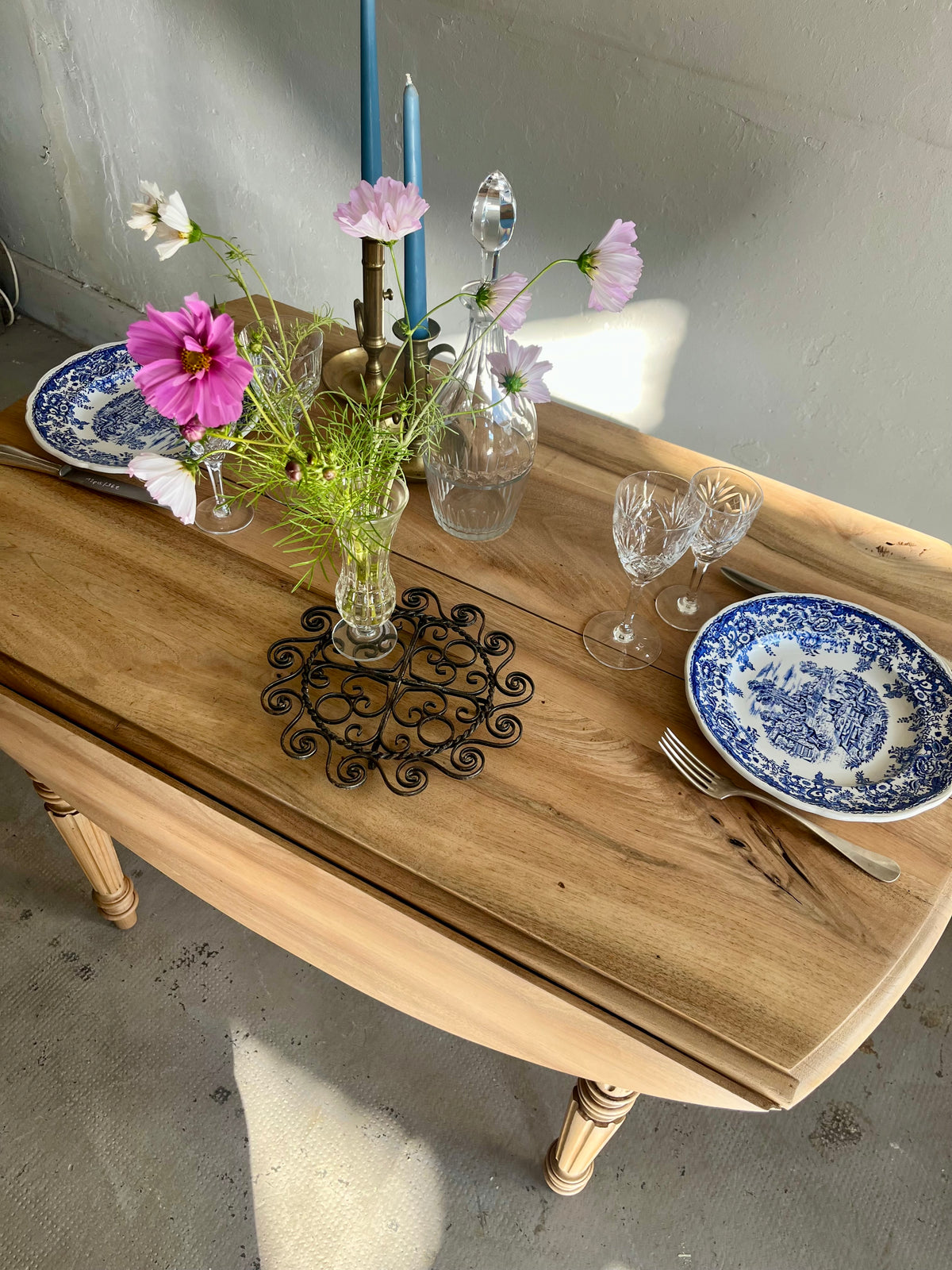 Table ovale à volets en bois  Meubles Patine