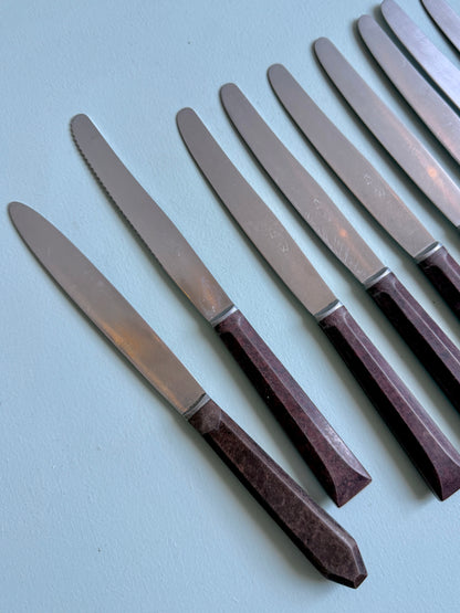Couteaux inoxydables - lot de 9