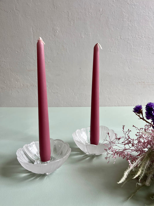 Bougeoirs en forme de fleurs - lot de 2