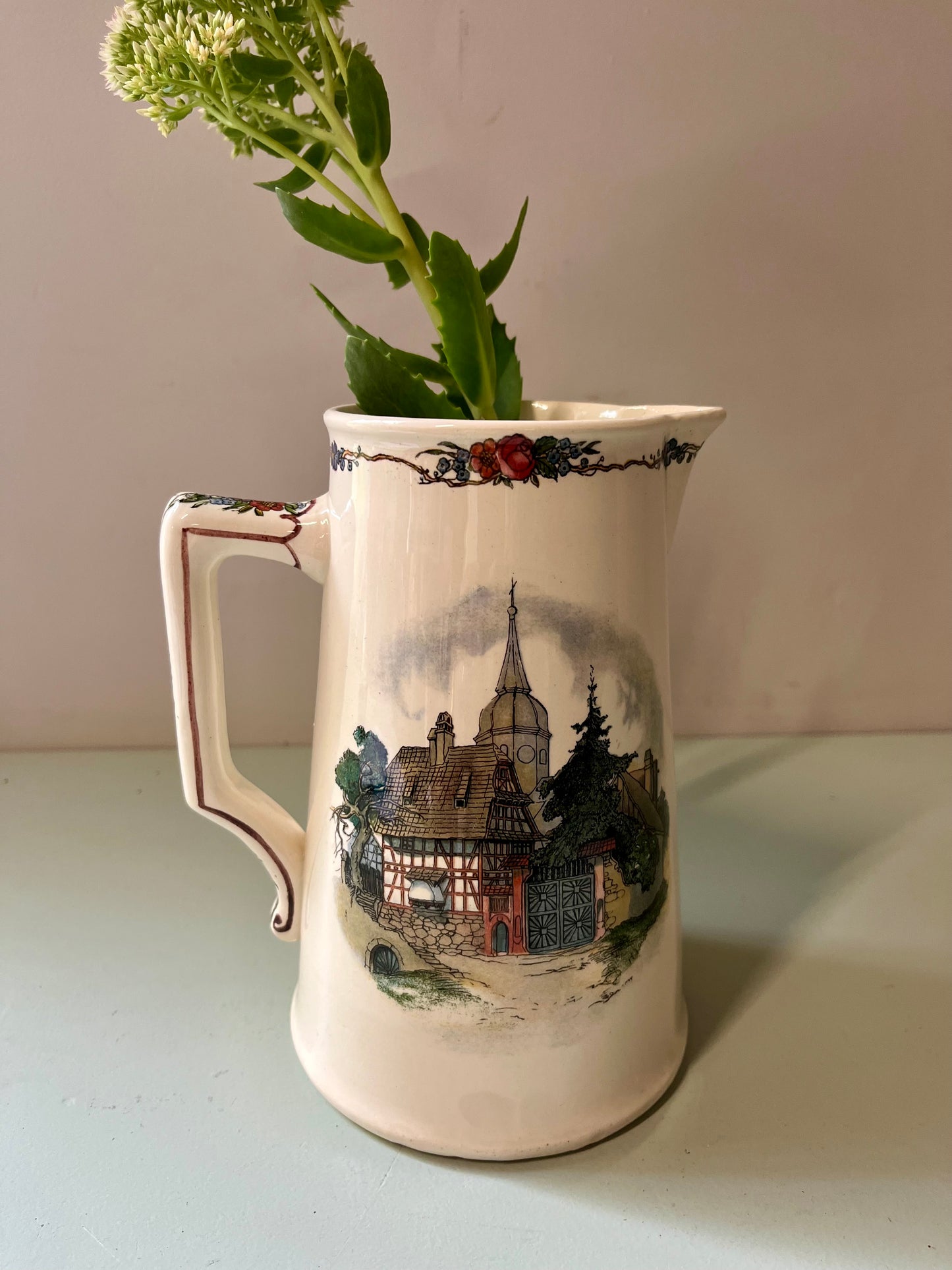 Pichet Sarreguemines ancien Obernai  Vaisselle Patine