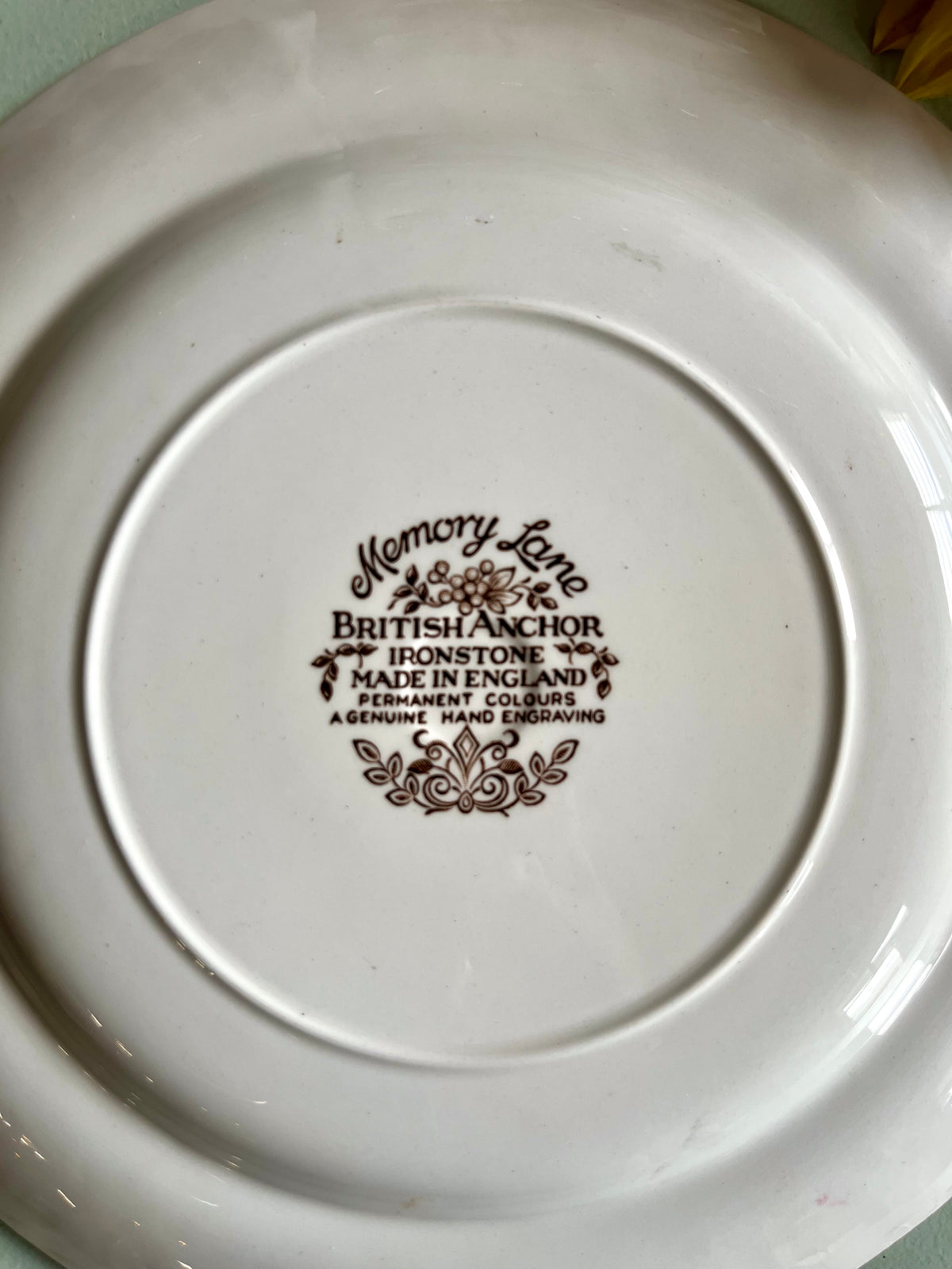 Assiette anglaise Memory Lane – British Anchor  Vaisselle Patine