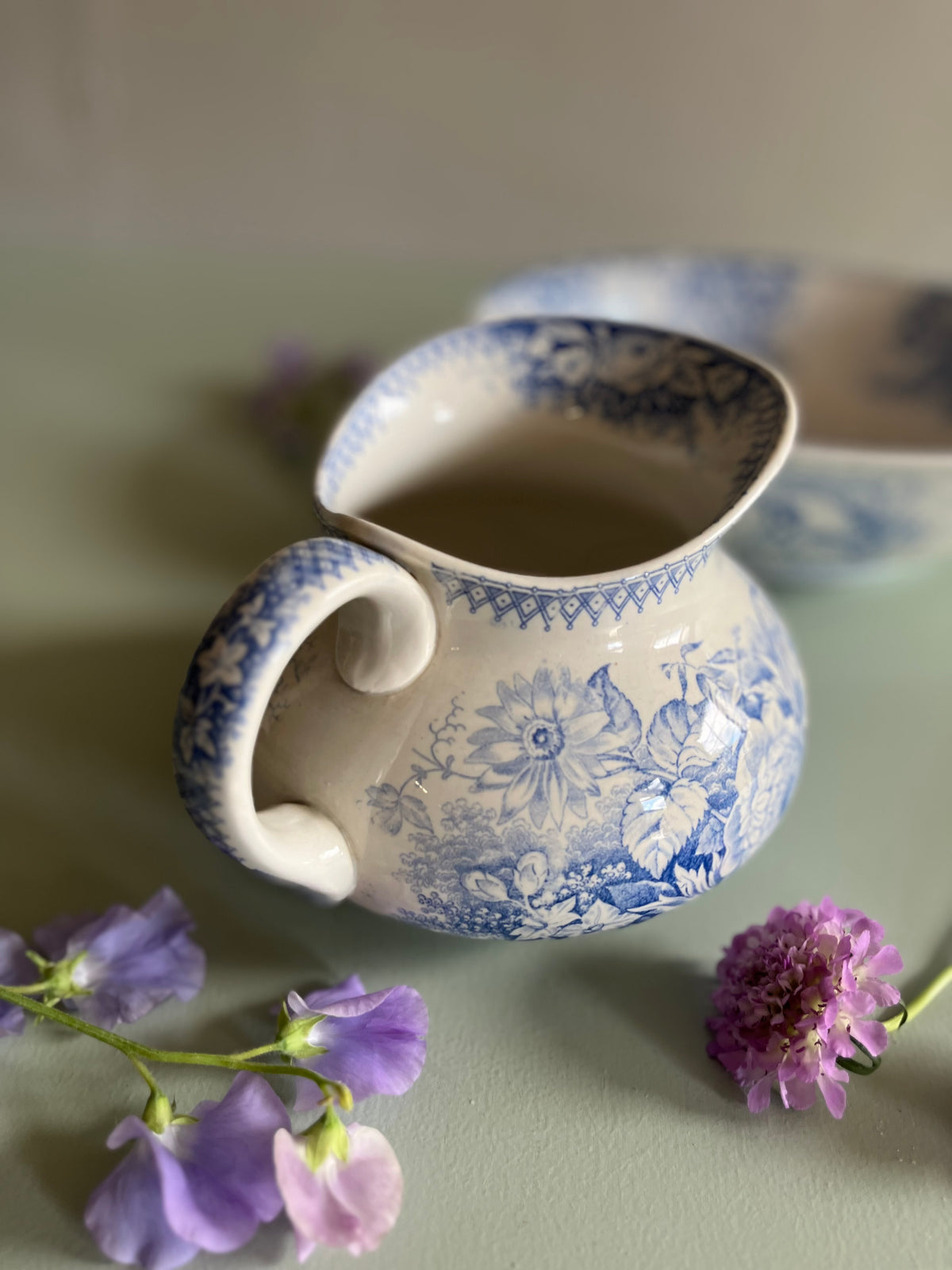 Ensemble de toilette Sarreguemines modèle « Jardinière »  Décoration Patine