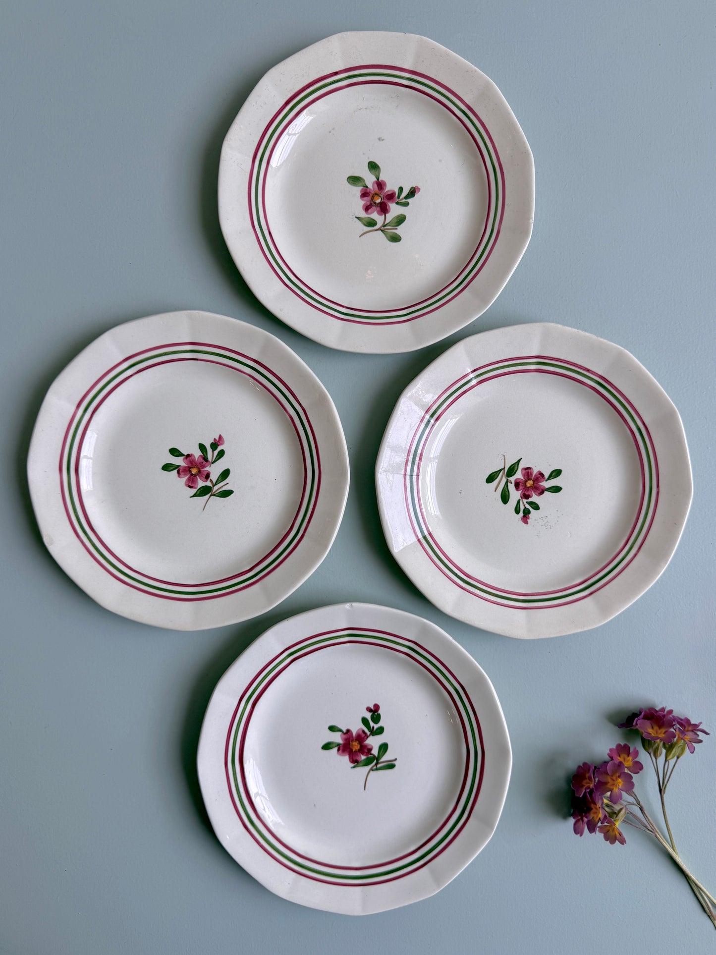 Assiettes à dessert modèle Armelle de Sarreguemines - lot de 4