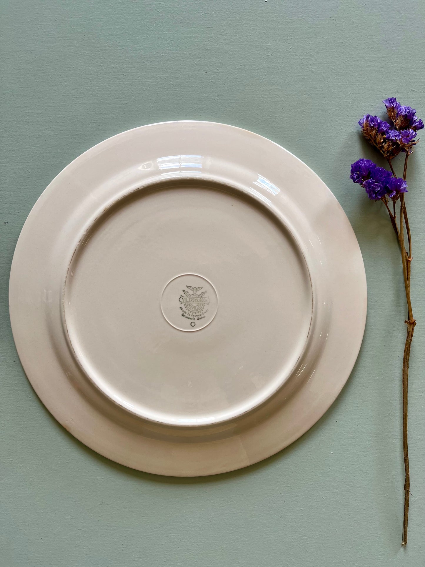 Grande assiettes Villeroy et Boch bord vert   Patine