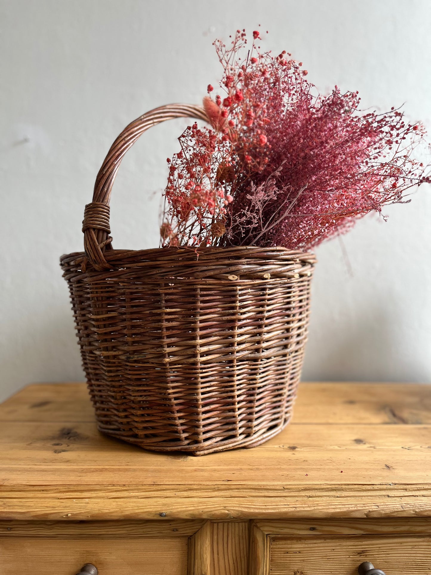 Panier en osier ancien   Patine