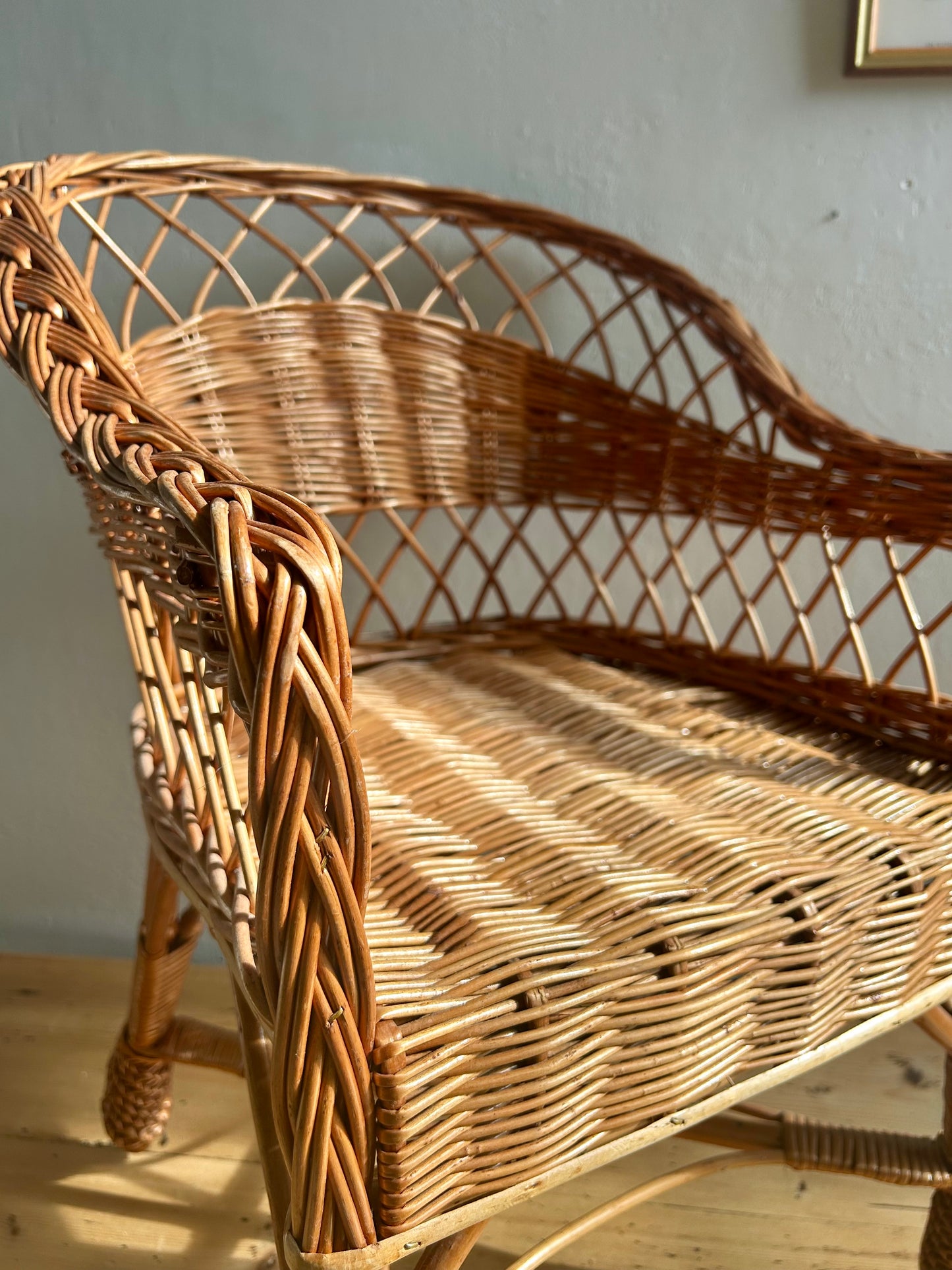 Chaise enfant en rotin - Patine