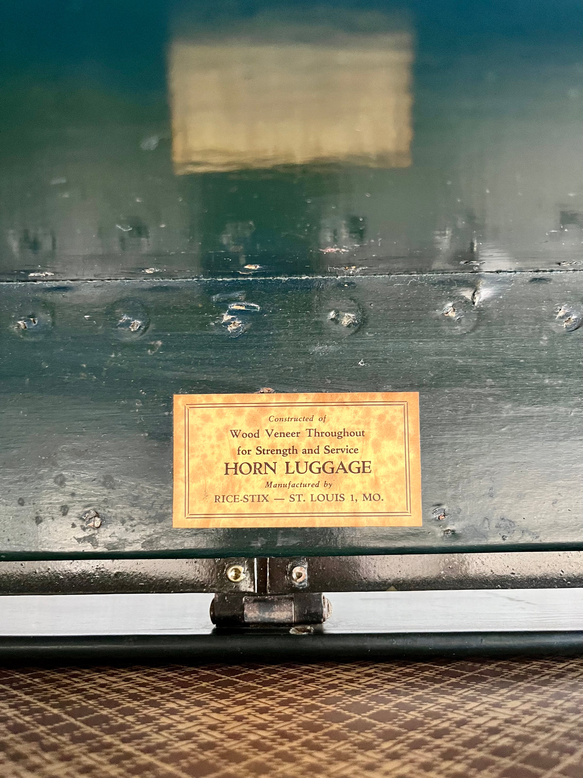 Malle de voyage américaine Horn Luggage  Décoration Patine