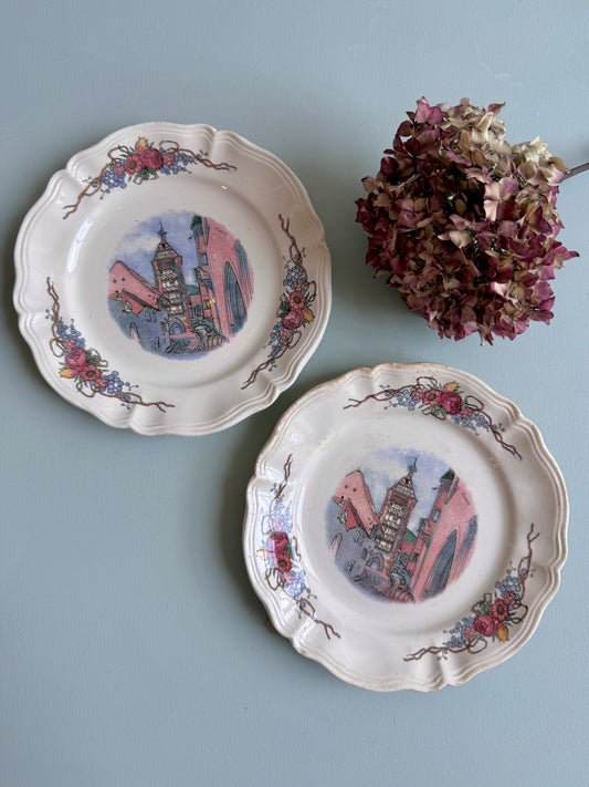 Assiettes à dessert modèle Obernai de Sarreguemines - lot de 2