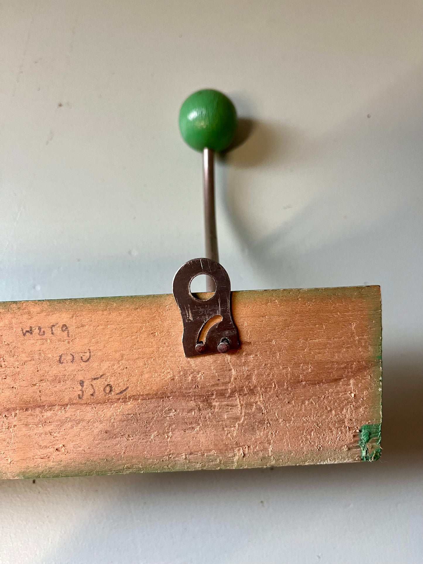 Porte manteau 3 patères vert vintage