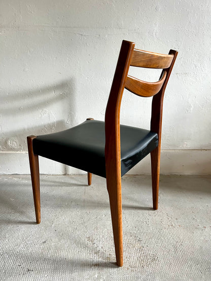 Chaises scandinaves teck et Skaï-lot de 6   Patine
