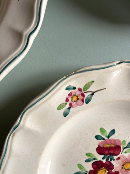 Assiettes creuses Sarreguemines modèle Amazone - lot de 3  Vaisselle Patine