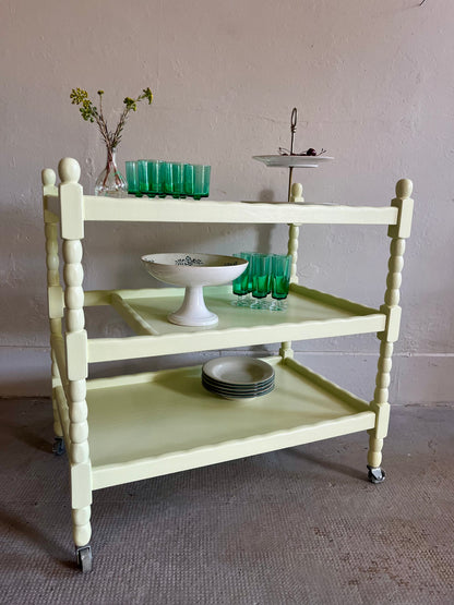 Desserte de service jaune pâle  Meubles Patine