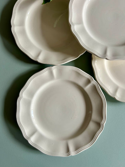 Assiettes à dessert Sarreguemines blanches - lot de 6  Vaisselle Patine