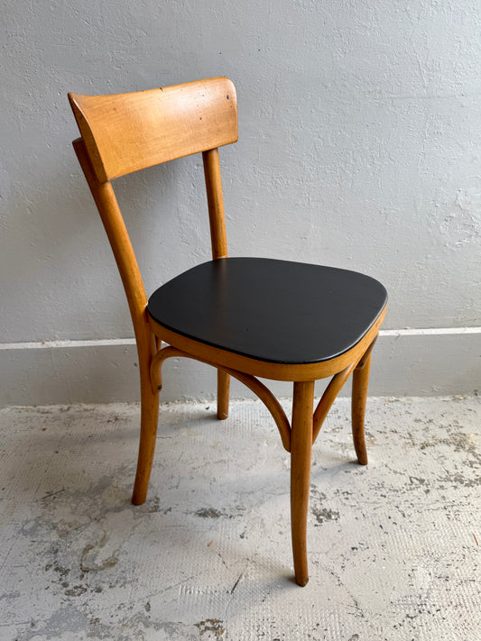 Chaise bistrot - assise noire