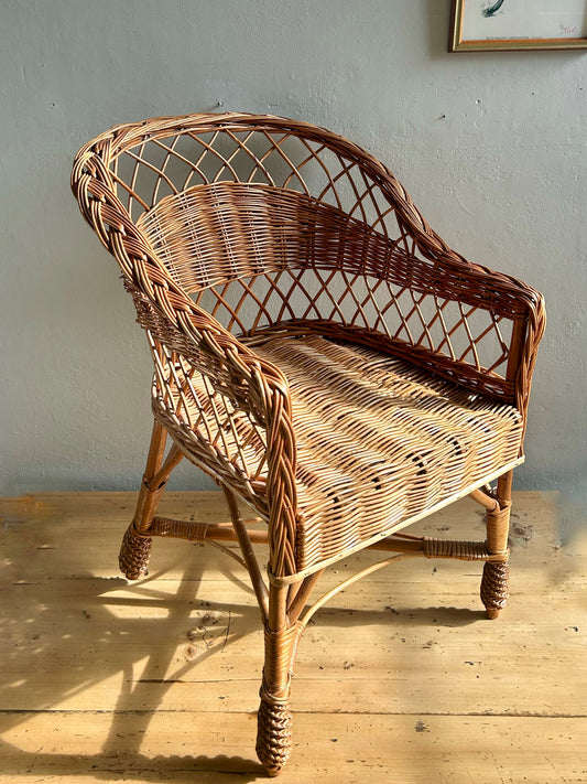 Chaise enfant en rotin