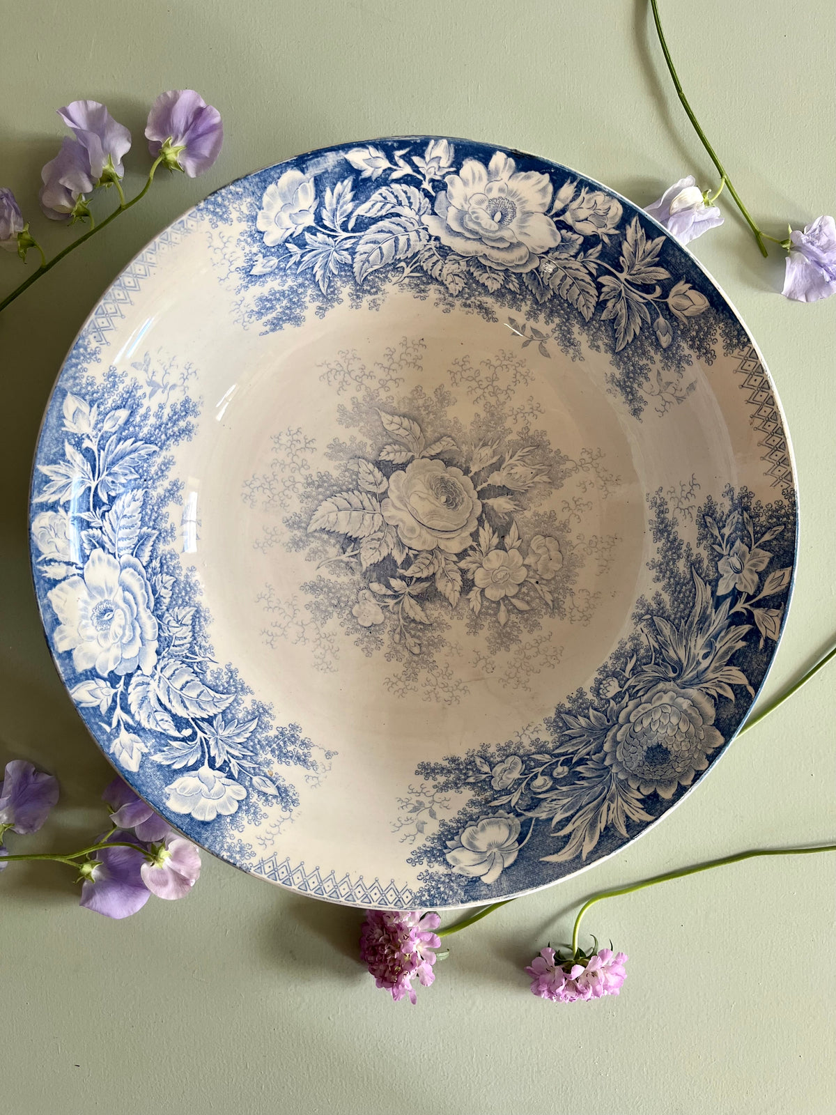 Ensemble de toilette Sarreguemines modèle « Jardinière »  Décoration Patine