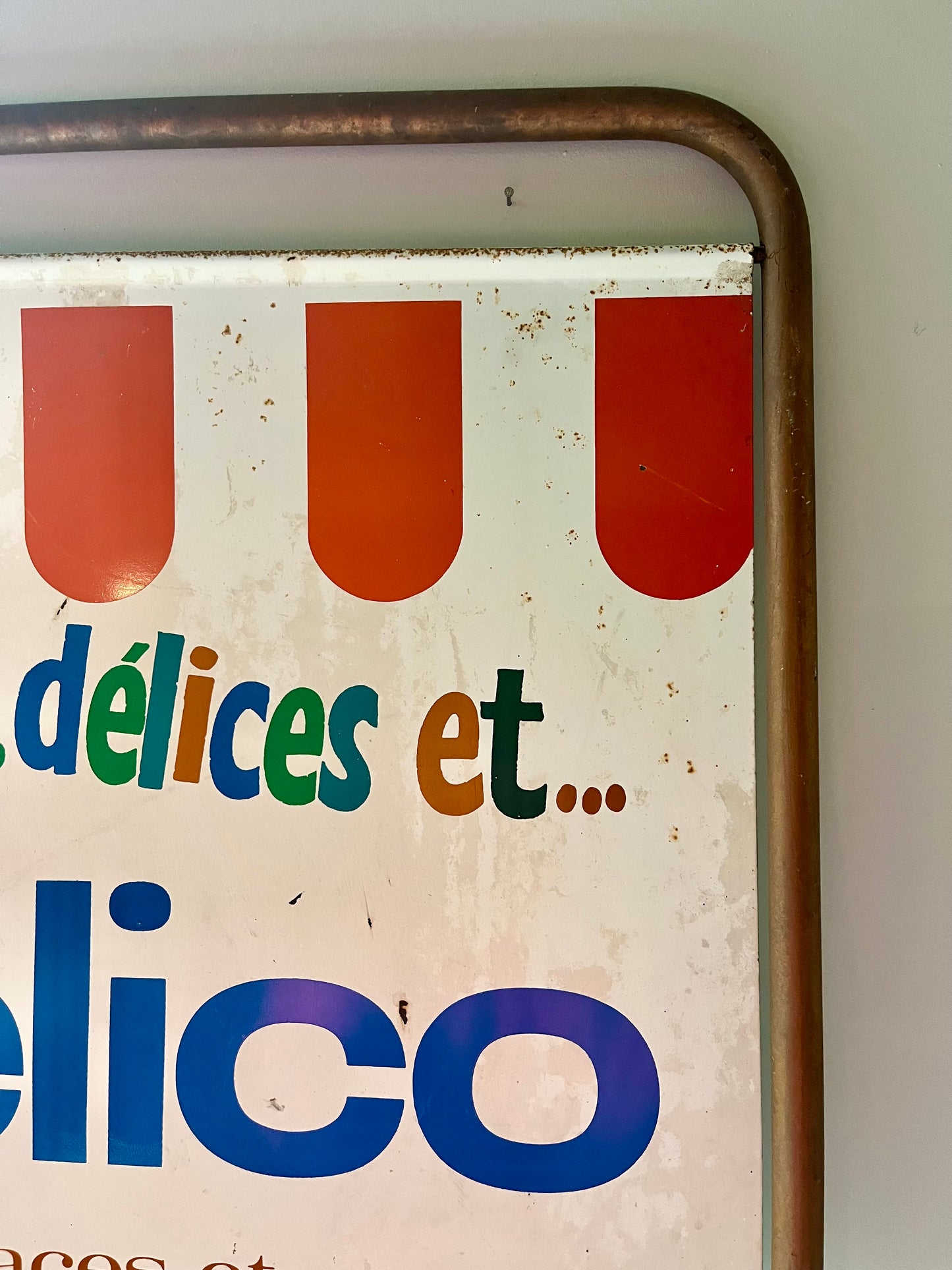 Plaque publicitaire glaces « Délico »