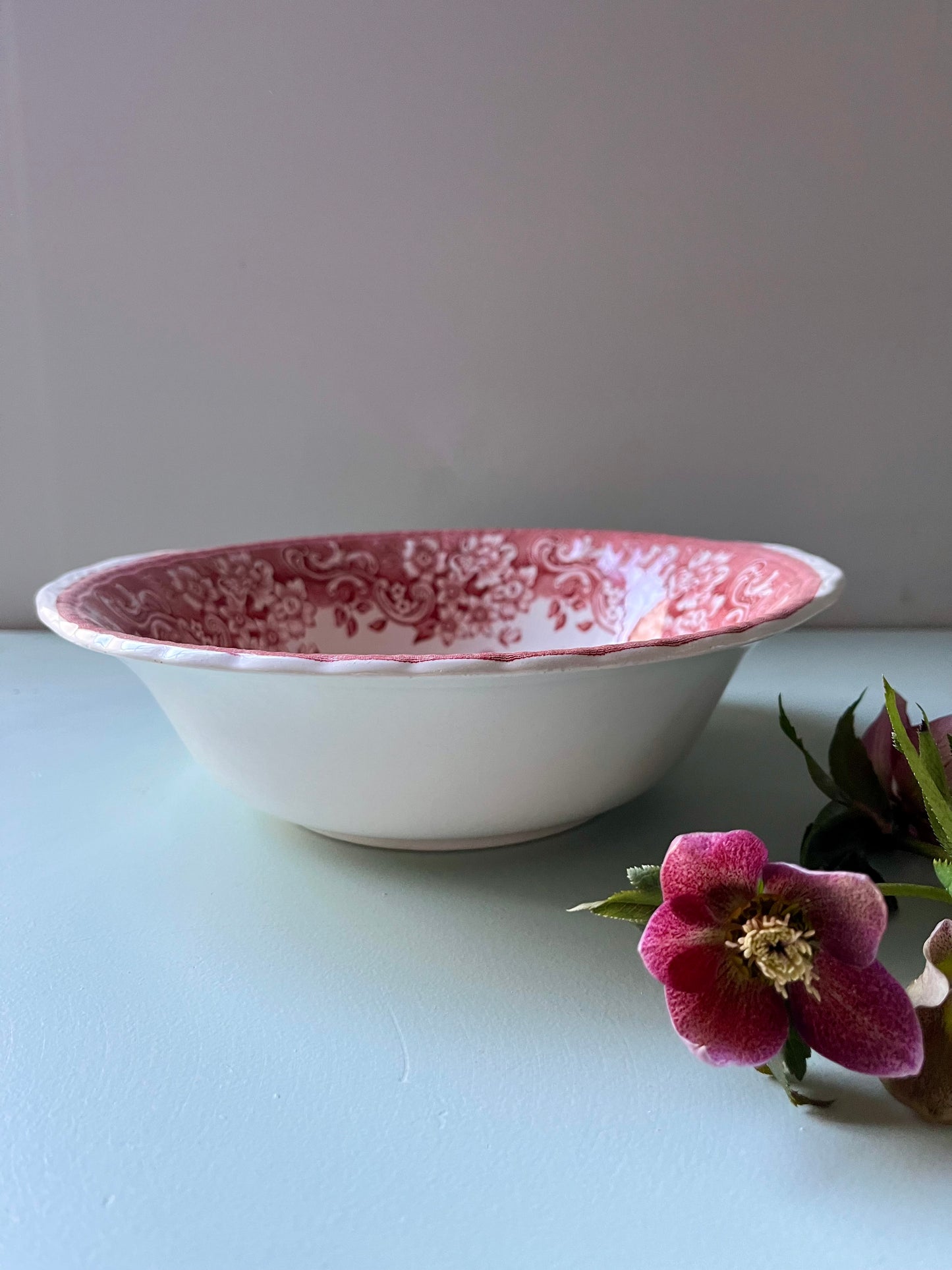 Saladier anglais vintage rouge Royal Tudor