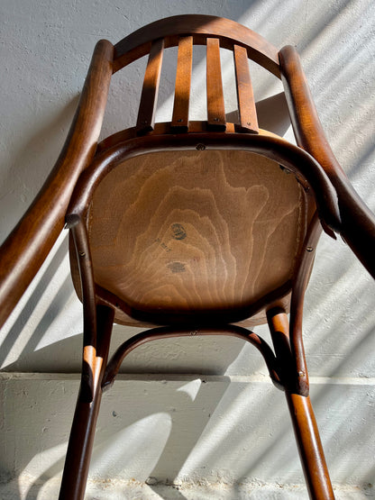 Chaise bistrot ancienne bois foncé