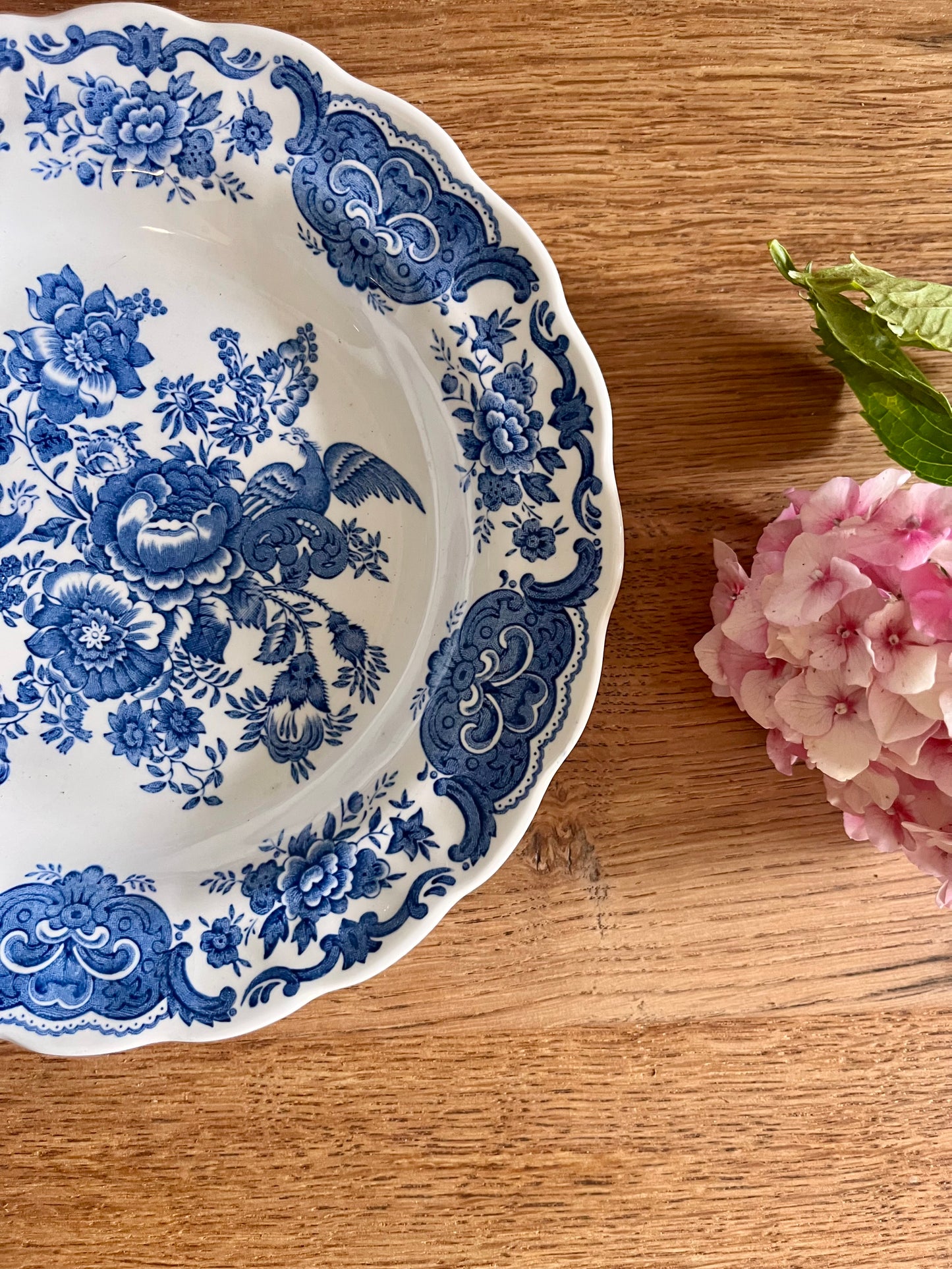 Assiette semi creuse décor bleu anglais- Windsor  Vaisselle Patine