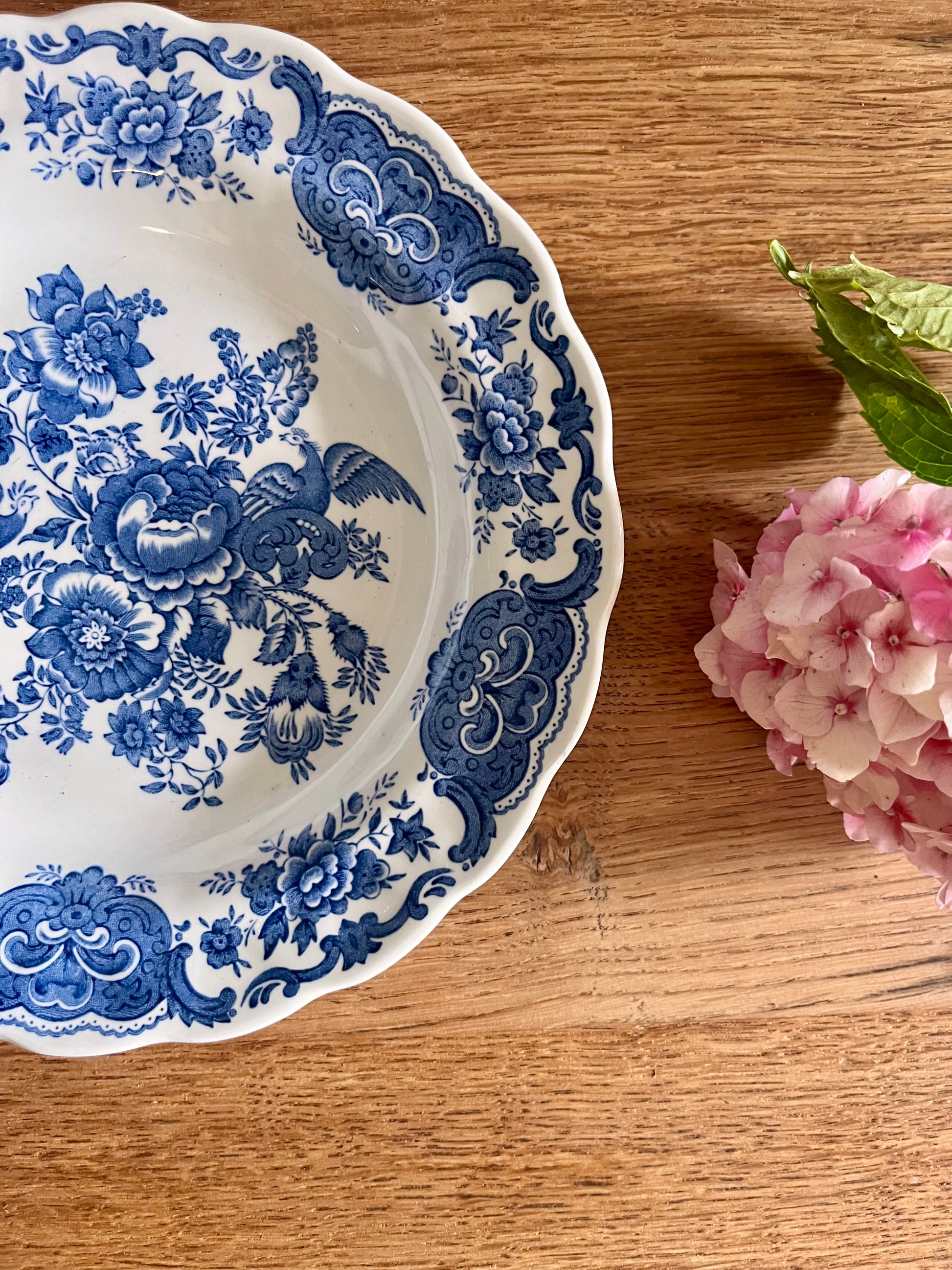 Assiette semi creuse décor bleu anglais- Windsor  Vaisselle Patine