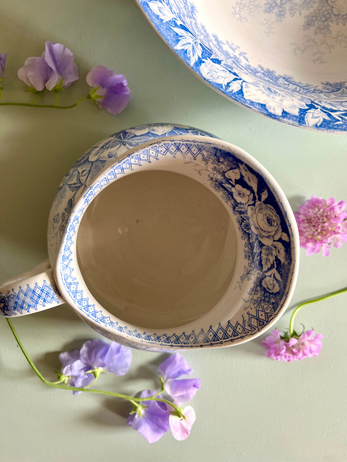 Ensemble de toilette Sarreguemines modèle « Jardinière »  Décoration Patine